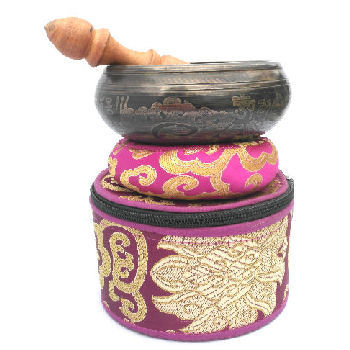 4" Buddha bowl w/silk pouch SB-825 - Click Image to Close